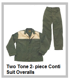 2 tone conti suit overalls