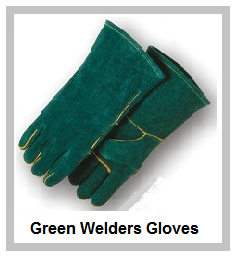 Green Welding Leather Glove