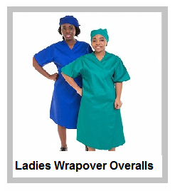 Ladies Wrapovers in Royal Blue - Red and Emerald Green