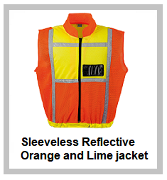 Sleeveless Reflective Orange and Lime jacket