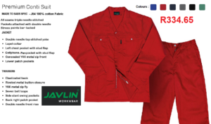 Javlin Cotton Conti Suit Overalls