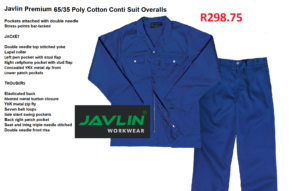 Javlin Poly Cotton Conti Suit Overalls