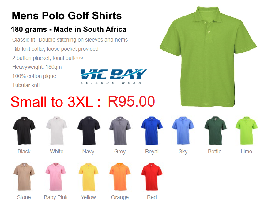 Vicbay Mens Polo Golf Shirts 180 grams | Taurus Workwear