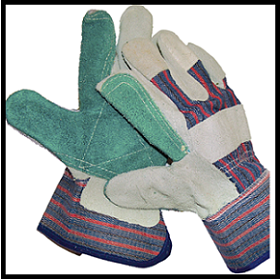 Candy Stripe Gloves - Green Double Palm