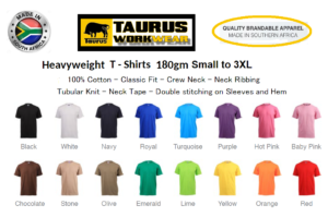 Heavyweight T-Shirts - 100% cotton – 180gm